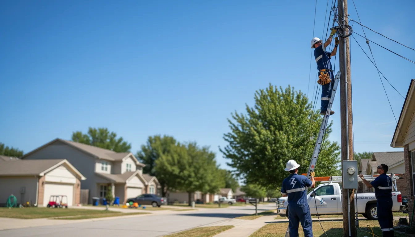 Residential electrician providing installation services in Mauk, GA